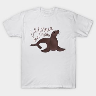 California Sea Lion - Caligraphy T-Shirt